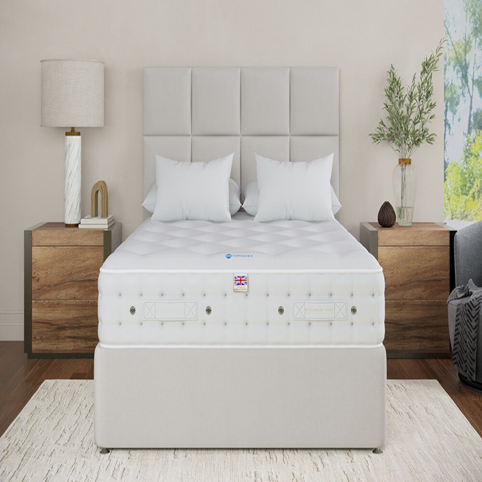 image 1 of Millbrook Wool Luxury 1000 Pocket Mattress Double | White | 1