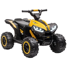 HOMCOM 12V Electric Quad Bikes for Kids Ride On Car ATV Toy for 3-5 Years Yellow