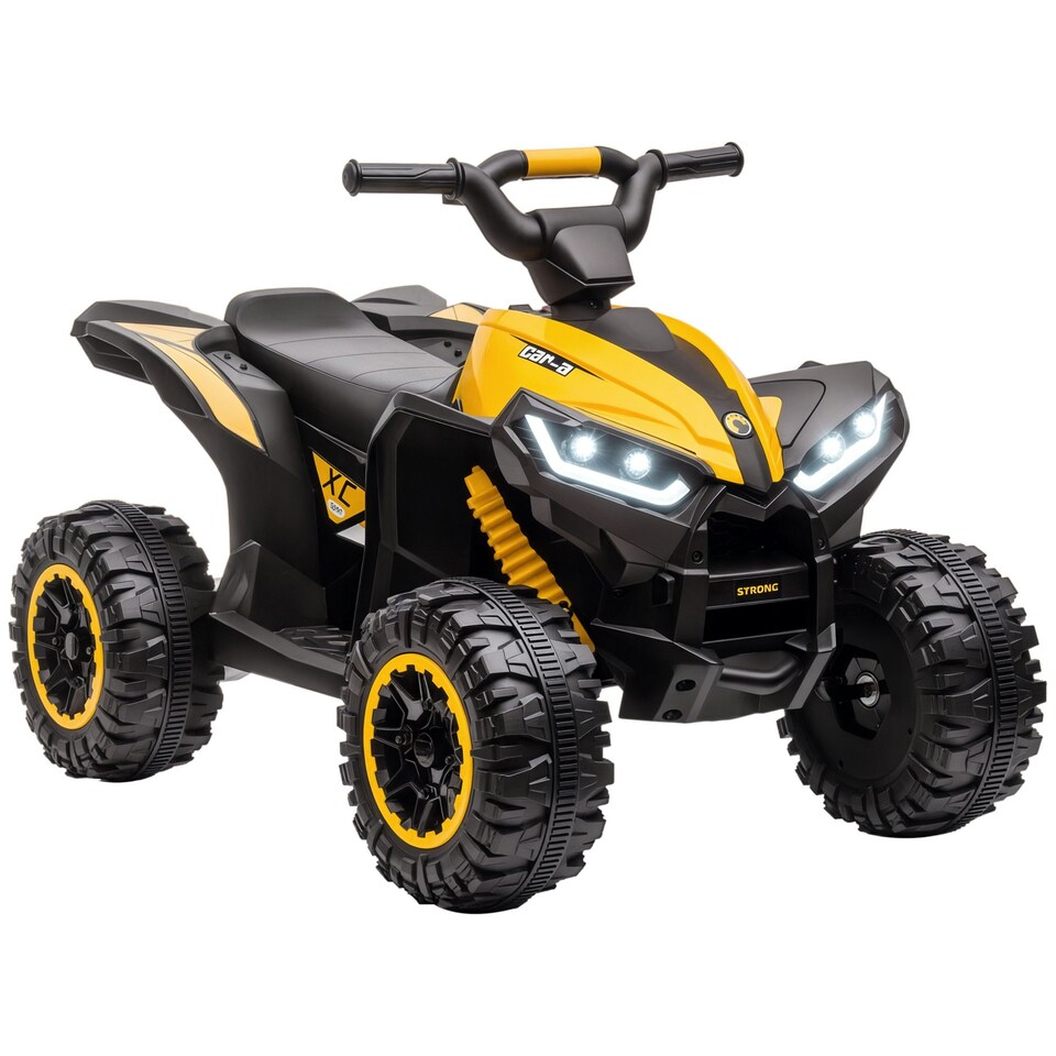 image 1 of HOMCOM 12V Electric Quad Bikes for Kids Ride On Car ATV Toy for 3-5 Years Yellow