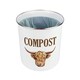 image 3 of Highland Cow Compost Caddy - Metal 2L Decorative Kitchen Food Waste Bin