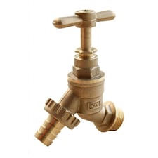 Oracstar Hose Union Brass Plated Bib Tap - Brown - 0.5in x 0.7in
