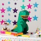 image 5 of Pinatas Dinosaur Cardboard Pinata, Stick and Blindfold Set - W43cm x D13cm x H55cm - Green