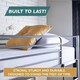 image 3 of Single Metal Bunk Bed With 1 x Hybrid Mattress Twin Sleeper Silver Double Bunk