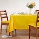 image 2 of Homescapes Yellow Tablecloth - 137 x 228 cm | Yellow | 137cm x 228cm (54" x 90")