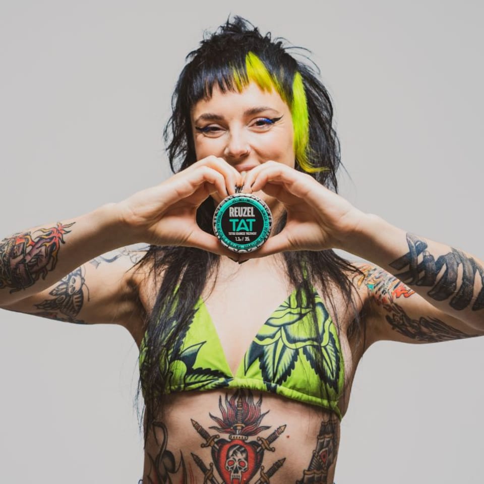 image 1 of Reuzel Hydrabalm Enriched with Shea Butter Brightens Color Protects Tattoos from Sunlight Deeply Hydrates Skin Suitable for Morning or Evening Use Vegan Formula Paraben Free 35 g | Multi | Can you make a product discription for this product please