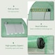 image 5 of Outsunny Walk in Polytunnel Greenhouse with Roll-up Window and Door, Green