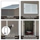 image 4 of Outsunny 7 x 4ft Garden Shed Storage with Foundation Kit and Vents, Grey