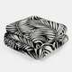 image 2 of OHS 10 x Leaf Ultra Soft Polar Throw Blanket, 120x150cm - Black/White