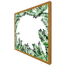 Green botanical leaves (Picture Frame) Brown | Oak | S