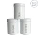 image 1 of Harbour Housewares Matt White Round Metal Kitchen Tea Coffee Sugar Canisters Kitchen Caddy Kitchen Storage Containers Canister
