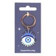 image 3 of Something Different All Seeing Eye Metal Keyring - Blue/White/Gold - One Size