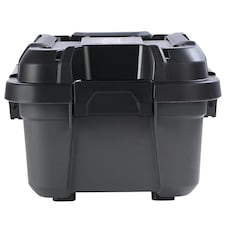3 x 31 Litre Black Plastic Storage Bunker Trough Boxes/Tubs Ideal For DIY Use Complete With Lid Black