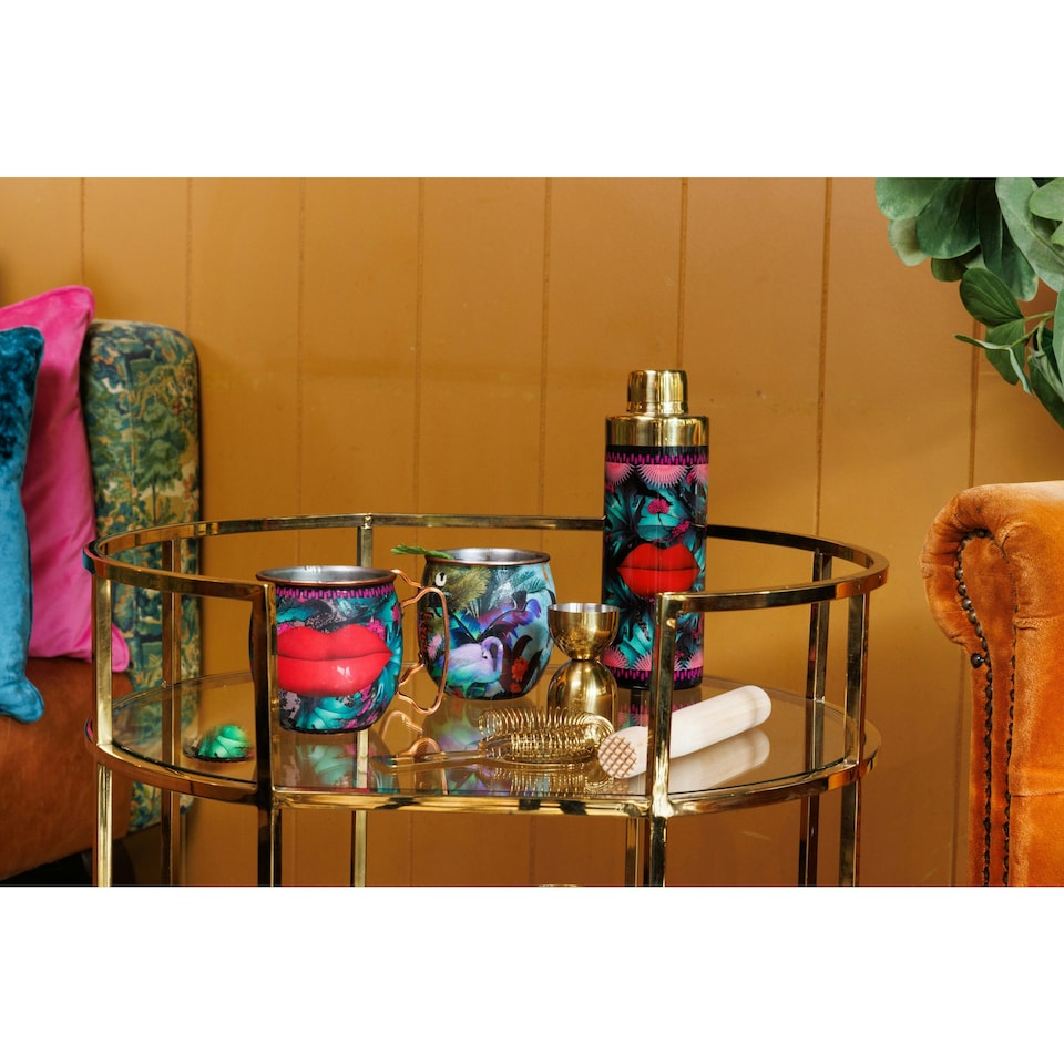 image 1 of Mikasa x Sarah Arnett Stainless Steel Moscow Mule Mug, 450ml, Flamingo Multi