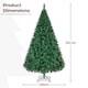 image 3 of Yaheetch 214 cm Tall Artificial Christmas Tree with Foldable Stand