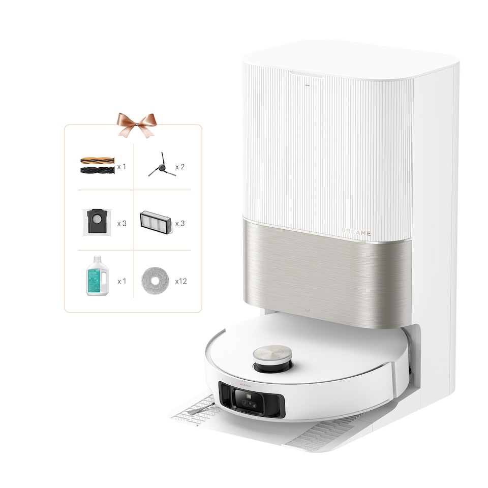 image 1 of Dreame X50 Ultra Complete Robot Vacuum & Mop, 20000Pa, climbs up to 6CM, Liftable Brush&Mops, 80C Hot Mop Washing, Anti-Tangling