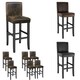 image 8 of Bar Stool - padded backrest, synthetic leather, with footrests - Per Piece Brown