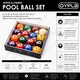 image 6 of Full Size UK Regulation 16 Spots and Stripes Pool Ball Set | Multi