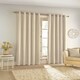 image 4 of Savoy Cream Blackout Curtains 46 x 54 inch (117 x 137 cm) 100% Blackout Eyelet Thermal Noise Reducing Curtains for Bedroom and Living Room