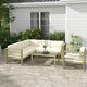 image 2 of Outsunny 5 PCs Garden Sofa Set w/ Cushions, Aluminium Furniture Sets, Gold