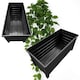 image 1 of 55cm Long 2 Black Grosvenor Troughs Flower Planters For Office, Home, Greenhouses, Decking & Patios Black