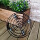 image 2 of Tom Chambers Handcrafted Heavy Duty Round Black Metal Garden Patio Plant Flower Pot Stand Caddy Trolley on Strong Metal Castor Wheels 37cm Black