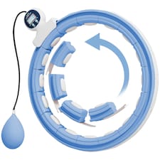 SPORTNOW Smart Weighted Hula Hoop with 16 Detachable Knots, Light Blue