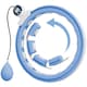 image 1 of SPORTNOW Smart Weighted Hula Hoop with 16 Detachable Knots, Light Blue
