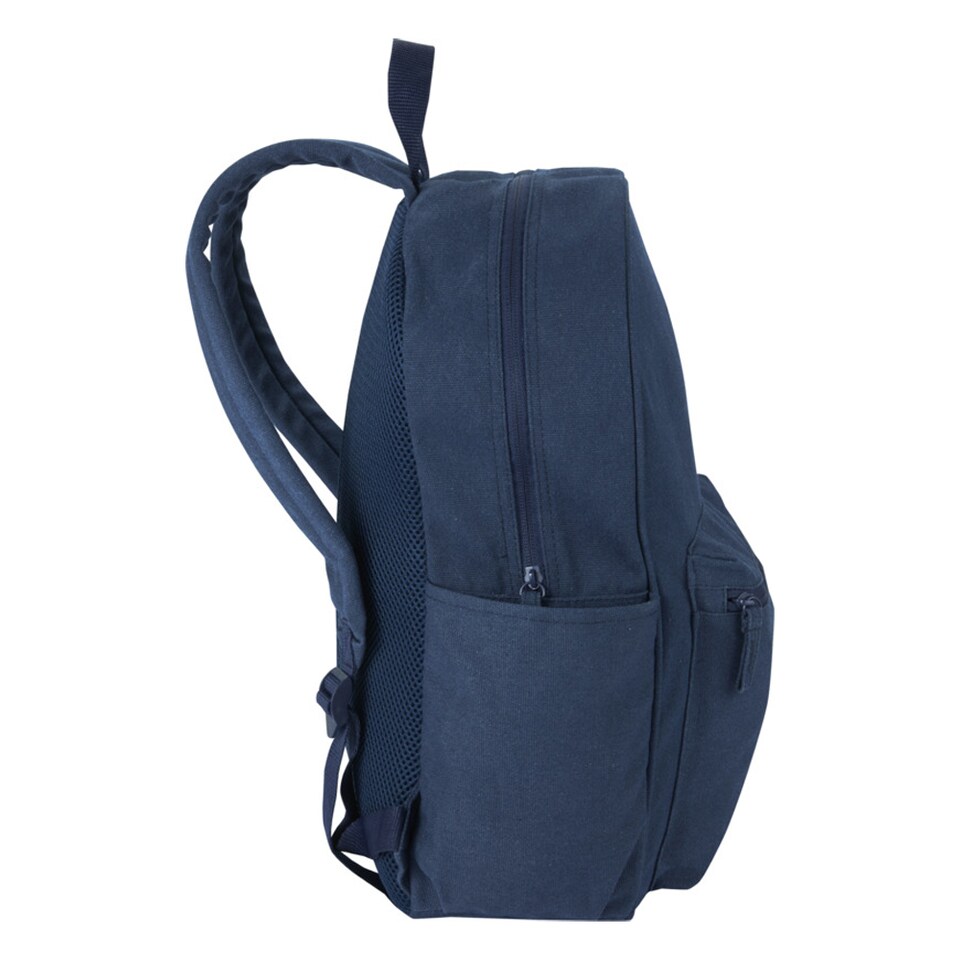 image 1 of Floso Zaino Plain Canvas 16L Backpack | Blue | Navy | One Size | 1