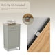 image 5 of Bath Vida Priano 1 Door 1 Drawer Freestanding Bathroom Storage Cabinet, Grey & Oak