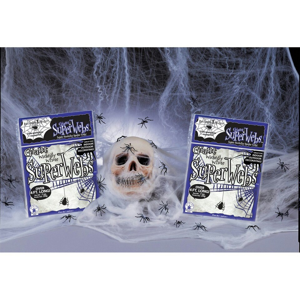 Bristol Novelty Spider Web Halloween Decoration - White - One Size