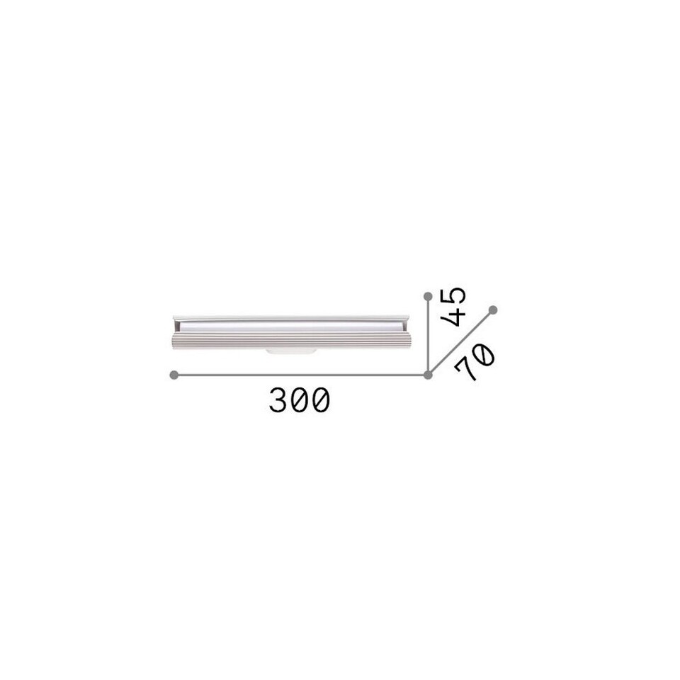 image 1 of Dorica Integrated LED Wall Lamp Grey 930lm 3000K