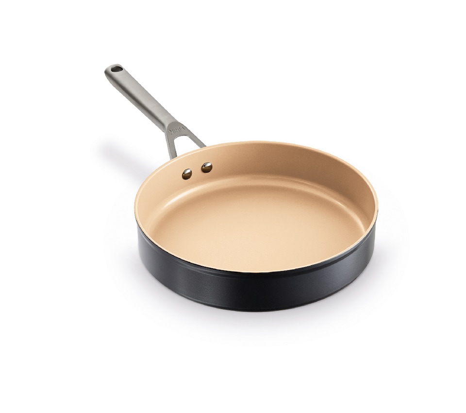 image 1 of Ninja Extended Life 26cm Ceramic Sauté Pan, Non-Stick (No PFAS, PFOA, Lead or Cadmium), Induction Compatible, Oven Safe Up to 285°C, Terracotta and Grey, CW90126EUI