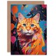image 1 of Orange Tabby Lover Gift Pet Portrait Blank Art Card