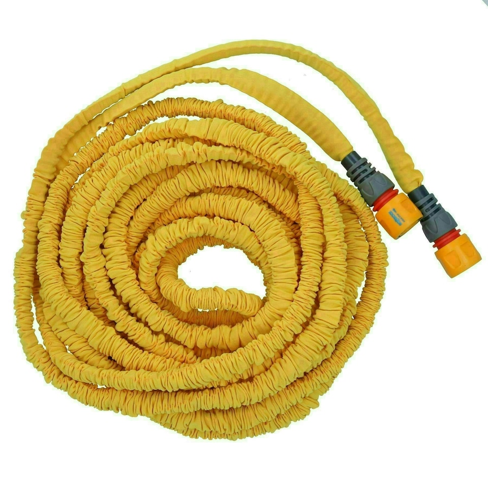 image 1 of 30 Metre Hozelock Superhoze Expanding Garden Hose Watering Pipe Kink Free Yellow