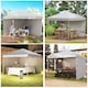 image 9 of Outsunny 3 x 3 M Pop Up Gazebo, UPF 30 with 2 Sidewalls, Leg Weight Bags and Wheeled Bag, Height Adjustable Party Tent Event Shelter for Garden, Patio | White | White
