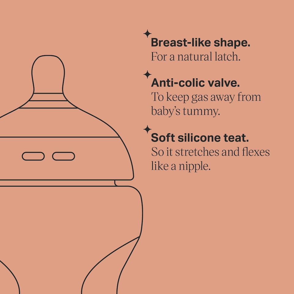 image 1 of Tommee Tippee 6x260ml Natural Start Self-Sterilising Anti-Colic Baby Bottles