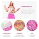 image 2 of Pack of 12 80cm Hawaiian Long Pink Hula Skirt & Lei Pink | One Size
