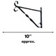 image 2 of Marco Paul Black Steel Hanging Basket Bracket Black