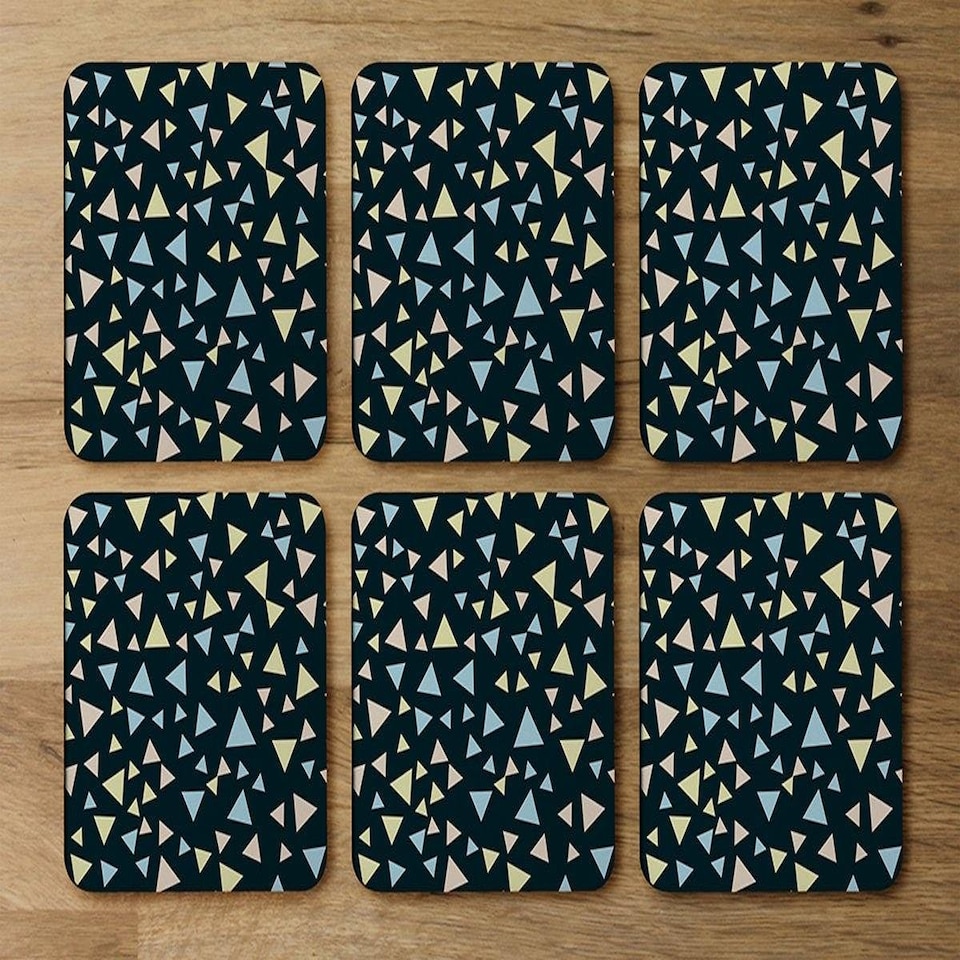 image 1 of Yellow & Blue Triangles (Coaster)