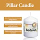 image 2 of Bolsius Pillar Candle Decorative Home Decor Round Candle Unscented White
