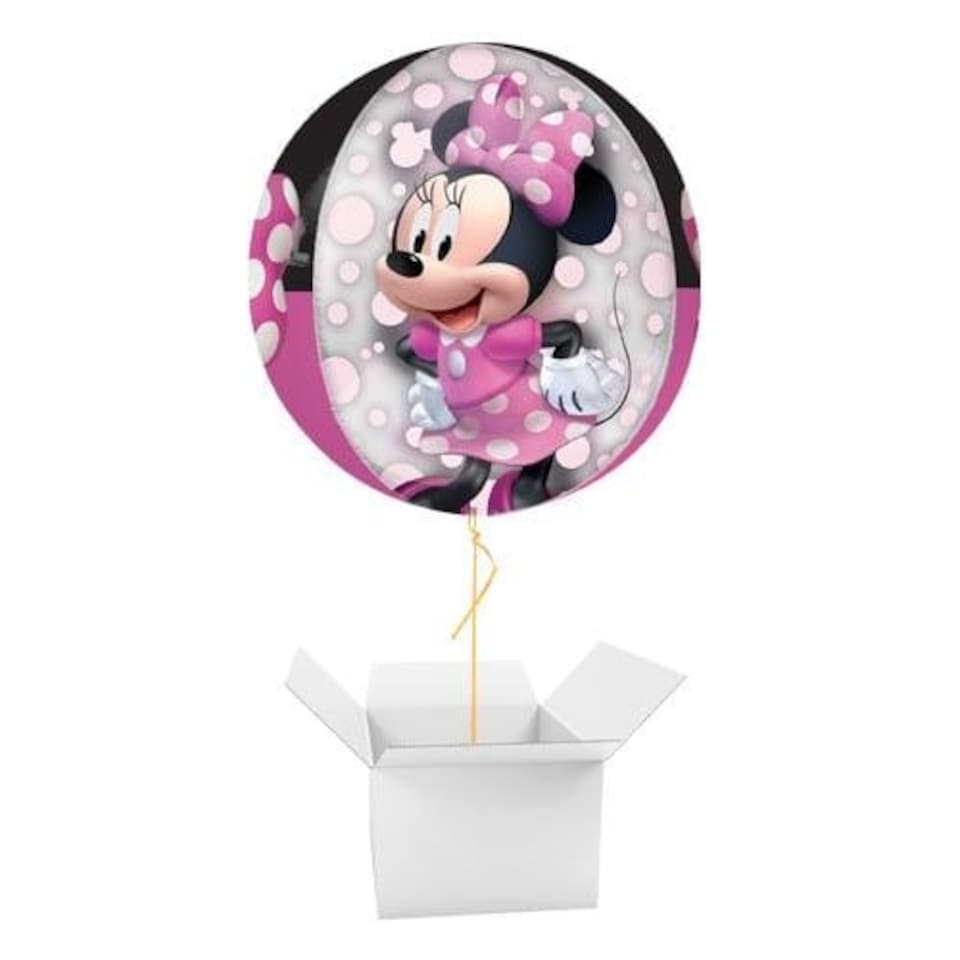 image 1 of Minnie Mouse Forever Orbz Foil Helium Balloon - Inflated Balloon in a Box Multi