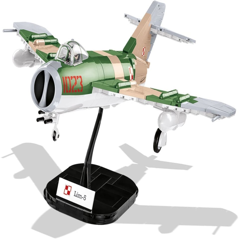 image 1 of LIM-5 Polish Air Force 1959 brick plane model - COBI 5824 - 575 bricks