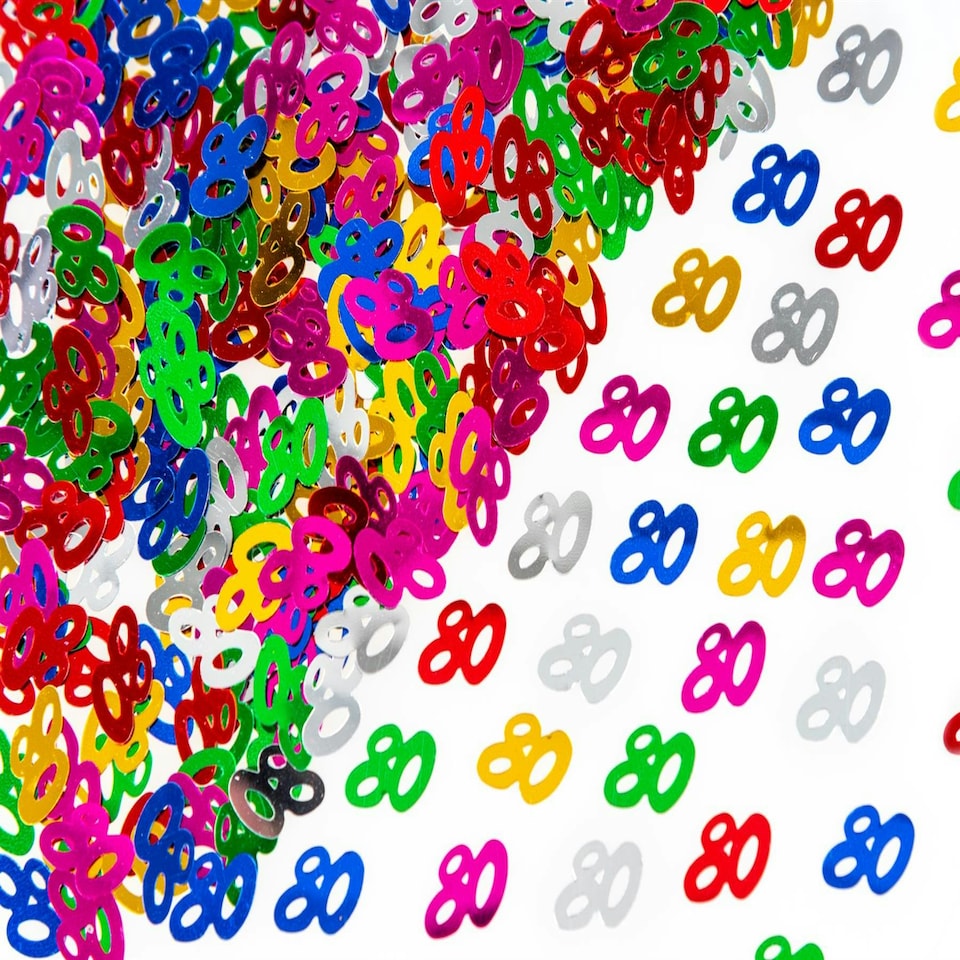 image 1 of 14g 80th Mix Happy Birthday Confetti