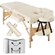 image 1 of Massage Table Set Suman - 2-zone, 7.5 cm padding, including bolsters, bag, head and armrests | Cream | beige | 1