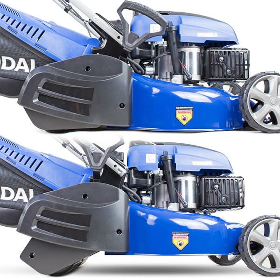 image 1 of Hyundai Self Propelled Petrol Roller Lawnmower Electric Start 17"/43cm 139cc Foldable Lawn Mower HYM430SPER