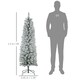 image 3 of HOMCOM 5 Foot Artificial Pencil Christmas Tree with  Snow Flocked Tips