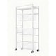 image 6 of Living and Home 4-Tier Kitchen Storage Trolley with Pull-Out Baskets, White | White | 4 Tier