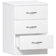 image 8 of Vida Designs Riano 3 Drawer Bedside Chest Cabinet Table Nightstand, White