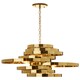 image 2 of Interiors by Premier 5 Bulb Gold Finish Pendant Lamp, Cascading Luxe-Inspired Lighting For Dining Room Or Living Room
