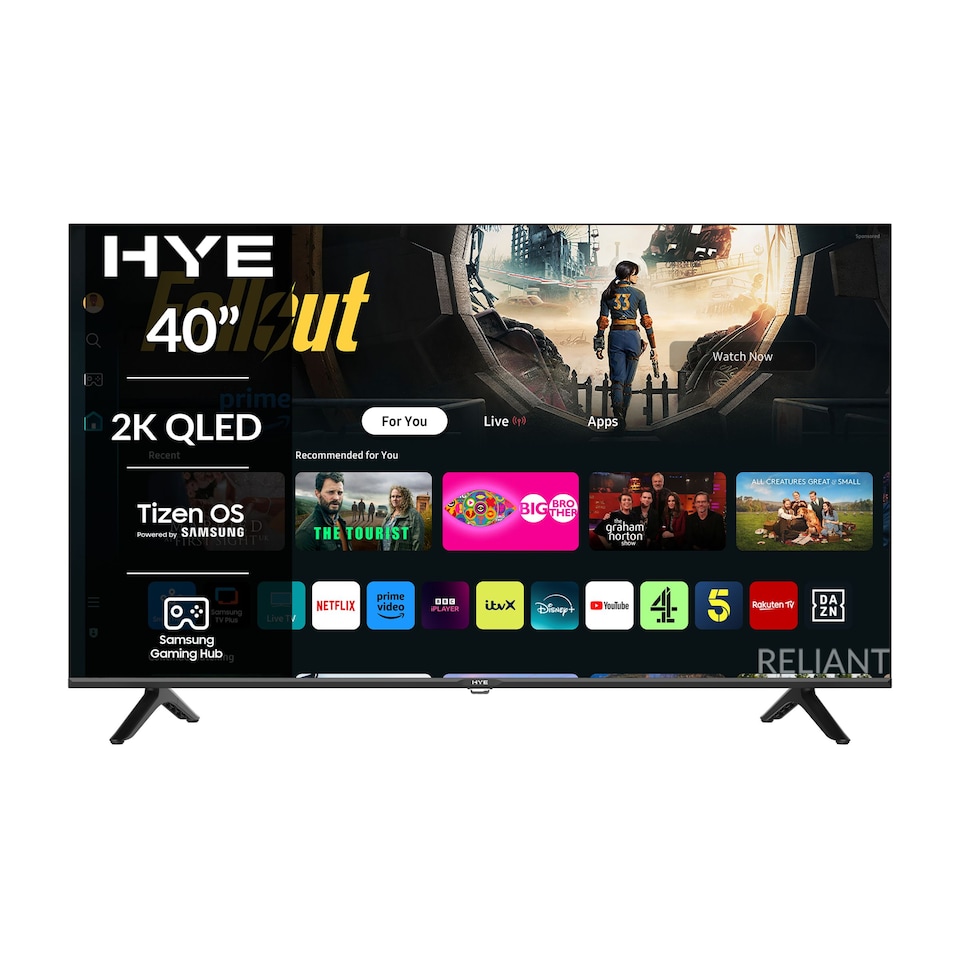 image 1 of HYE 40" QLED 2K Tizen OS WiFi Frameless Smart TV - 40QLEDS1008